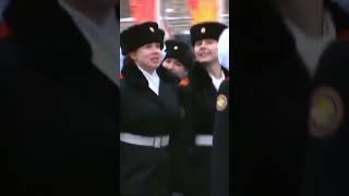 Russian women's military parade. 러시아 여군