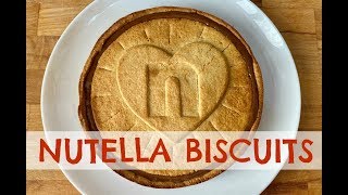 NUTELLA BISCUITS GIGANTE fatto in casa: una goduria formato famiglia! TROPPO BUONA!(Dolci) 2C+K