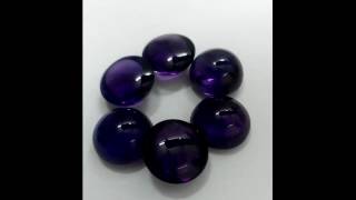 Natural Amethyst Cabochon Round Calibrated Sizes