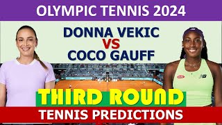 Coco Gauff vs Donna Vekic | Olympic tennis 2024