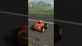 MOWING GRASS ON AUTOBAHN WITH THE ROBOT MOWER | Farming Simulator 22 #shorts #farmingsimulator