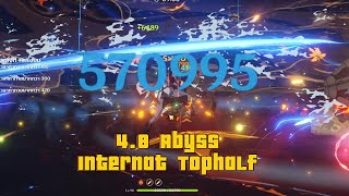 [4.8 Abyss] Childe internat speedrun 93s Tophalf contin (7.5cost) w/sprint card