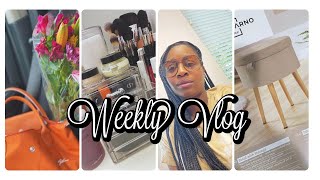 VLOG| WEEKLY PRODUCE PREP + NEW MAKEUP ORGANIZATION + MORE NSALE GOODIES & NEW BEAUTY ROOM FINDS