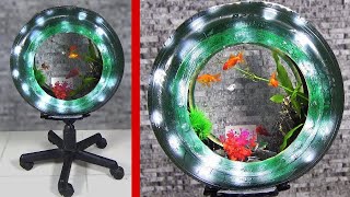 How to Make PORTABLE AQUARIUM from Car Tire