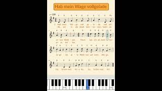 Hab mein Wagen voll geladen / Text und Noten / instrumental / Klavier #tutorial #piano #music