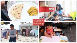 Indian MOM Sunday Morning Routine - breakfast, lunch & household chores | SreyaandRayan