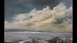 #learntopaint #paintseascape #paintclouds LEARN HOW TO PAINT A SEASCAPE WITH CLOUDS AND SEAGULLS