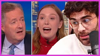 HasanAbi Reacts to Piers Morgan GRILLS "Female Andrew Tate" Pearl Davis For Her Antisemitic Song