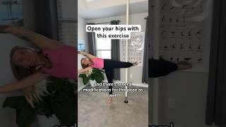 Hip opening, stronger core, flexability￼ exercise with a Yoga Pole