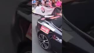 Nissan GT-R Crashes into a Aston Martin at a car meet!😬🚗💢 #shorts  #carfail #cannonball #carmeet