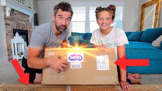 Our Ultimate Family Entertainment Setup | BenQ 4K Ultra Short Throw Projector V7050i