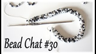 Bead Chat #30 - No-sequence beaded crochet rope with irregular beads