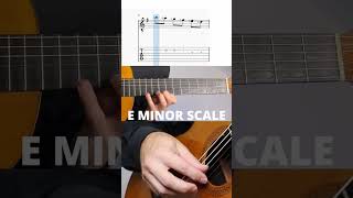 E Minor Scale with Tab and Sheet Music #shorts