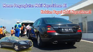 BAGASI MOBIL KEPRESIDENAN | Momen mobil kepresidenan masuk kedalam Bagasi mobil kepresidenan