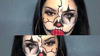 Gangster clown halloween makeup tutorial