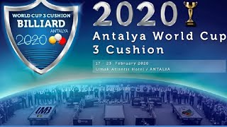 3 Cushion Billiard Marco Zanetti vs Lütfi Çenet Antalya World Cup 2020 - 3 Bant Bilardo