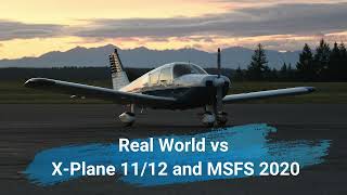 Top Flight Simulator Comparison - Real World vs MSFS 2020 vs X-Plane 11 and 12