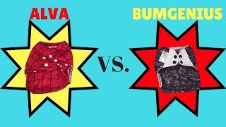 Alva Pocket Diaper VS Bumgenius Pocket Cloth Diaper Review & Performance Demonstration