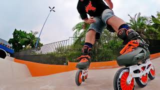 NOVO PATINS INLINE FREESTYLE TRAXART R3 CINZALARANJA   110MM