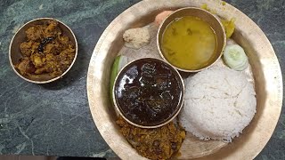 Lunch at Souka Restaurant | Pork with sesame and Chicken dry fry with Banana flower