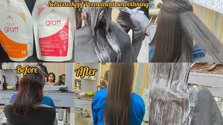 OMG😳My First Smoothning Experience😇Schwarzkopf Permanent smoothning Process#Stylewithpinki#youtube🥳🥳