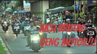 Detik-detik geng motor menjarah toko pakaian di Depok