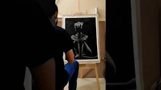 Charcoal Figure Drawing 🔥| Concept art in Charcoal #shorts