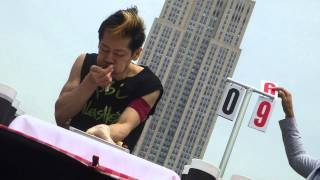 Tokuro Kobayashi eats 69 Nathan's Hotdogs in 10 Minutes- The Vicki Winters Show