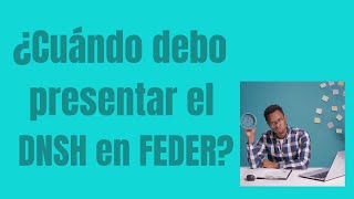 Plazos de presentación del DNSH en FEDER 2021-2027