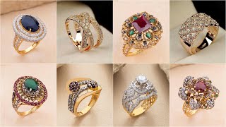 Beautiful Engagement Ring Images For Girls | Latest Gold Ring Designs 2024 #goldrings