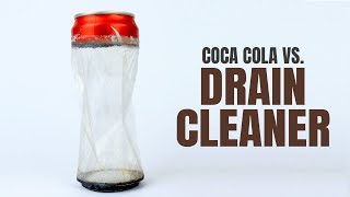 COCA COLA VS DRAIN CLEANER - Experiment With Sodium Hydroxide