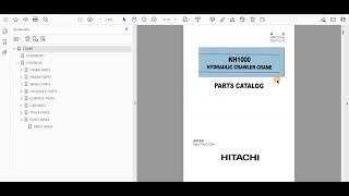 Hitachi KH1000 Hydraulic Crawler Crane Parts Catalog