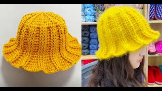 Beautiful complete hat with brim free tutorial for beginner