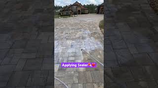 Paver Sealing #pressurewashing #home #diy #entrepreneur #paversealing #fypシ #fyp