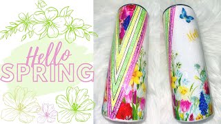 Springtime | Multi Glittered Tumbler Tutorial