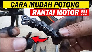 CARA CEPAT  MEMOTONG RANTAI MOTOR, MUDAH GAK RIBET. #revo #honda #hondarevo