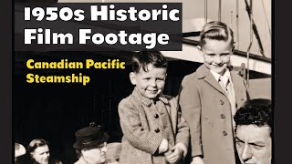 Footage Onboard a 1950s Classic Canadian Pacific Steamship Ferry