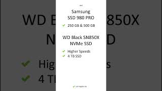 Samsung SSD 980 PRO vs WD Black SN850X NVMe SSD – Comparison, Differences, Pros and Cons #shorts