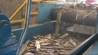 WSM Model 4064BHP Horizontal Grinder processing urban wood waste.mp4