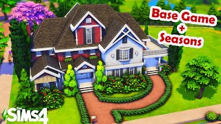 Base Game + Seasons Family Home [NO CC] | Sims 4 Speed Build