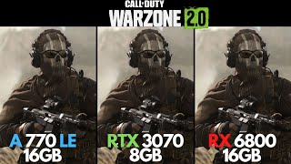 ARC A770, RTX 3070, RX 6800 benchmark in WARZONE 2 | 1080p, 1440p and 2160p