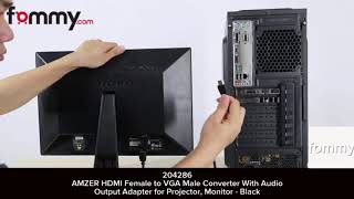 AMZER HDMI to VGA With Audio Output for Projector, Monitors