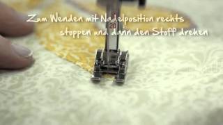 9⁄10 BERNINA 530 und 550 QE׃ Einfache Quilt Applikation mit Pariserstich