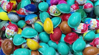 200 Yummy Kinder Surprise Egg Toys Opening - A Lot Of Kinder Joy Chocolate ASMR