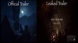 CALL OF DUTY WW2 ZOMBIE OFFICAL REVEAL TRAILER AND LEAKED TRAILER (SIDE BY SIDE COMPARISON)