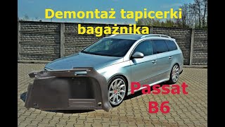 Demontaż tapicerki bagażnika Passat B6