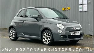 2013 (63) Fiat 500 1.2 S 2dr Cabriolet - lovely clean car for sale @rostonparkmotors Nuneaton