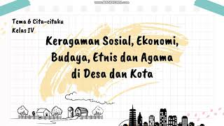 Keragaman Sosial Budaya Etnis dan Agama Masyarakat Desa dan Kota