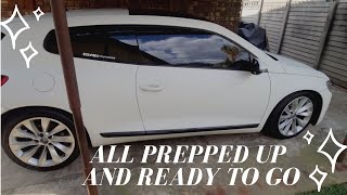 MY SCIROCCO ALL PREPPER UP AND READY HIT THE MEET AND GREET