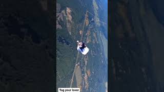 Skydiving lovers status❤🔥 #shorts  skydiving dream whatsApp status  #adventure  #explore  #love